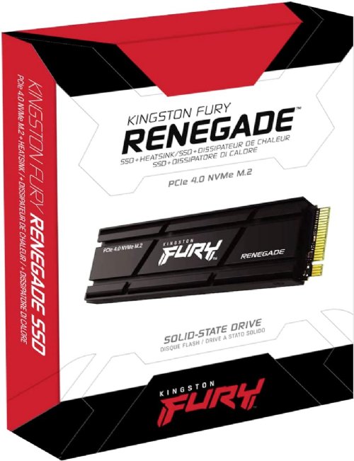 Kingston Fury Renegade 1TB PCIe Gen 4 NVMe M.2 Internal Gaming SSD with Heat Sink, PS5 Ready, Up to 7300MB/s..(SFYRSK/1000G)
