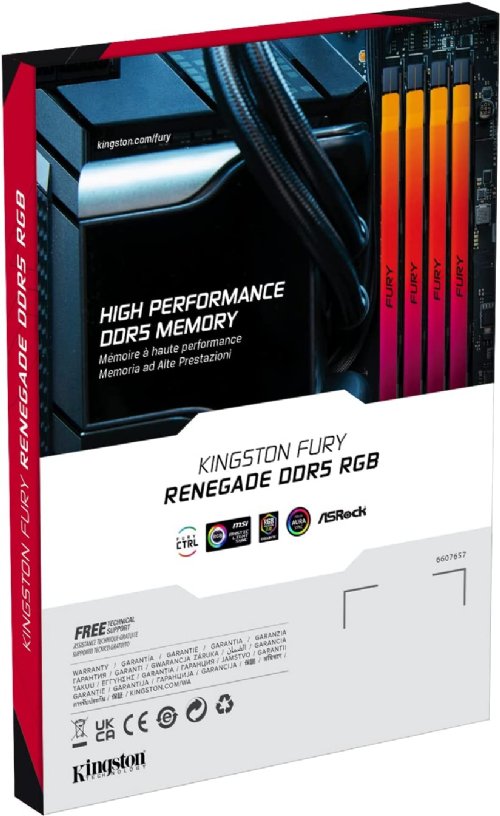 Kingston 32GB 7200 MHz DDR5 CL38 DIMM (Kit of 2) Fury Renegade RGB XMP...