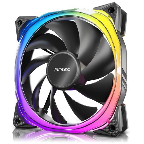 Antec RGB Fans, PC Fans, 5V-3PIN Addressable RGB Fans, 120mm Fan, Motherboard SYNC with 5V-3PIN, Fusion Series Black Single Fan...