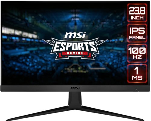 MSI 24" FHD (1920 x 1080) Non-Glare IPS Gaming Monitor,  Super Narrow Bezel, 75Hz, 1ms, 16:9, AMD Radeon FreeSync, HDMI and DisPlay, Black...