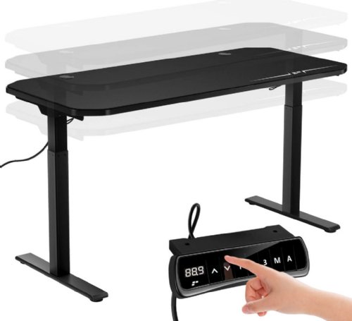 Anda Seat Ergopixel Altura Series Adjustable Gaming Desk 1.4 meter siNgle motor, Black (Desktop Only, No Legs)