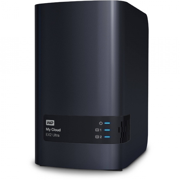 Western Digital 4TB My Cloud EX2 Ultra 2-bay NAS, Network Attached Storage, RAID, file sync, streaming, media server (WDBVBZ0040JCH-NESN) ...