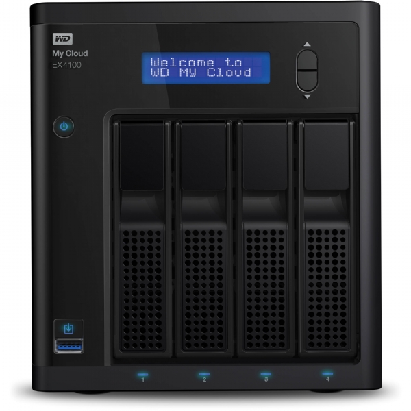 Western Digital 0TB (My Cloud Business Series) EX4100, 2-Bay Pre-configured NAS with  Red Drives (WDBWZE0000NBK-NESN) ...