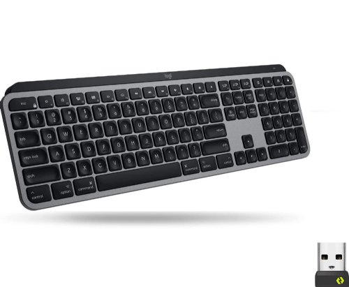 Logitech MX Keys Advanced Wireless Illuminated Keyboard for Mac,Backlit LED Keys, Bluetooth,USB-C, MacBook Pro,Macbook Air,iMac, iPad Compatible, Metal Build...