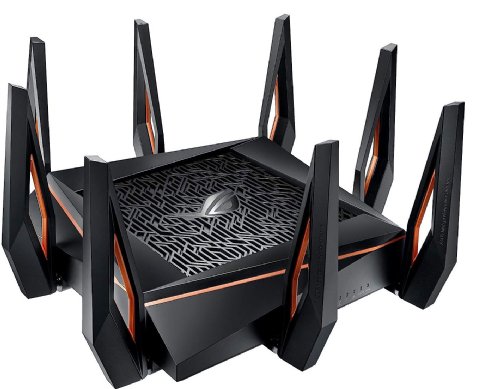 ASUS ROG Rapture GT-AX11000 Tri-band WiFi Gaming Router,IEEE 802.11a/b/g/n/ac/ax,802.11ax (2.4GHz) - up to 1148 Mbps,802.11ax (5GHz) - up to 4804 Mbps...