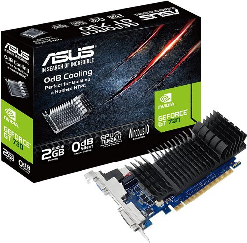 ASUS GeForce GT 730 2GB GDDR5 Low Profile Graphics Card for Silent HTPC Builds (with I/O port brackets)...