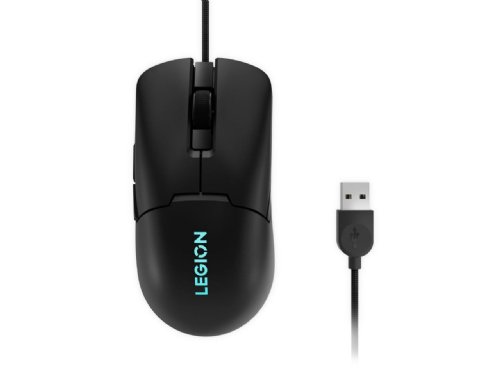 Lenovo Legion M300S RGB Gaming Mouse (Black), 57g light-weighted and 100% PTFE mouse feet for long time comfort
