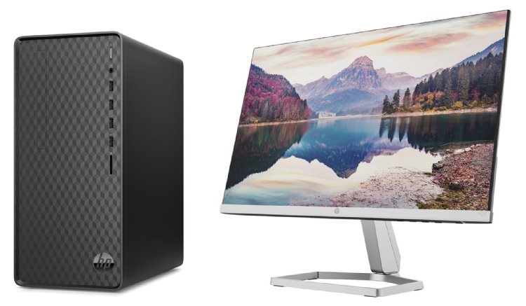 HP Desktop M01-F3029  Desktop Computer - AMD Ryzen 5 5600G Hexa-core (6 Core) - 12 GB RAM DDR4 SDRAM - 512 GB M.2 PCI Express NVMe SSD - AMD B550A Chip...