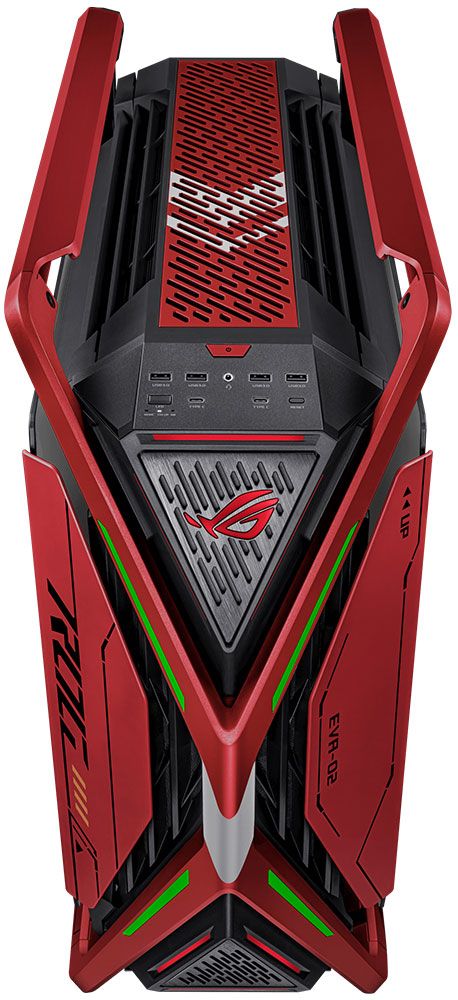 ROG HYPERION GR701 EVA-02 EATX Full tower Computer Case with Semi-open Structure, Tool-Free Side Panels,Supports UP TO 2 X 420MM Radiator, Built-in Graphics Card Holder...