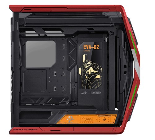 ROG HYPERION GR701 EVA-02 EATX Full tower Computer Case with Semi-open Structure, Tool-Free Side Panels,Supports UP TO 2 X 420MM Radiator, Built-in Graphics Card Holder...