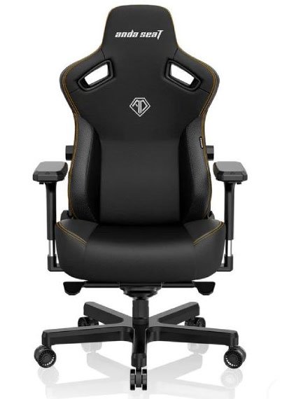 Anda Seat Kaiser 3 XL Gaming Chairs for Adults - Ergonomic Black PVC Leather Gaming Chair with Lumbar Support, Comfortable Office Seat with Neck Support - Heavy Duty Wide Gamer Seat ...