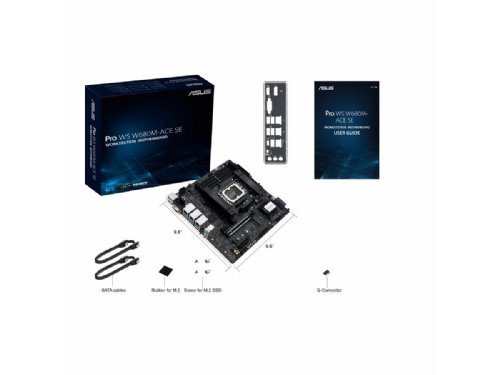 Asus Pro WS W680M-ACE SE Intel LGA 1700 mATX BMC AST2600 onboard workstation motherboard, PCIe 5.0x16 Slot, DDR5, ECC Memory and XMP support, Dual Intel 2....