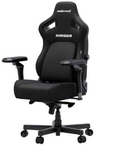 ANDA SEAT- Kaiser 4 XL Premium Gaming Office Chair - Carbon Black - foam, synthetic leather - supports up to 180 kilograms, suitable for users 180-200 cm tall - 6-year warranty