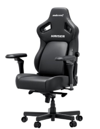 ANDA SEAT - Kaiser 4 XL Premium Gaming Office Chair - Elegant Black - foam, synthetic leather - supports up to 180 kilograms, suitable for users 180-200 cm tall - 6-year warranty ...