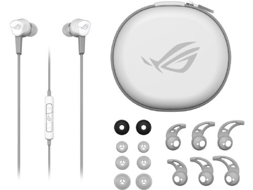 ASUS ROG Cetra II Core Moonlight White In-ear Gaming Earbuds (Liquid Silicone Rubber Drivers, 90 cable connector, Hi-Res Audio, 3.5 mm, For PC...