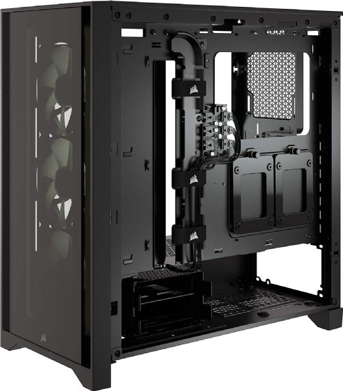 Corsair ICUE 4000X RGB Mid-Tower ATX Case, RapidRoute cable management system makes it simple and fast, Black...(CC-9011204-WW)