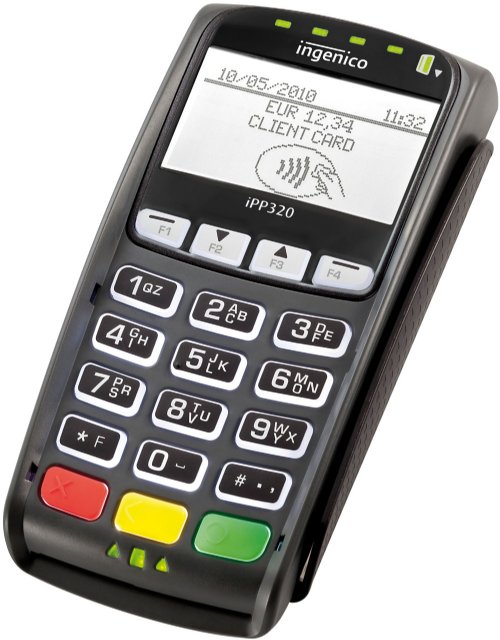 Ingenico iPP320 Cloud - EMV - Versatile and reliable, this reader allows merchants to take contactless, chip, swipe, and keyed transactions all from one device.