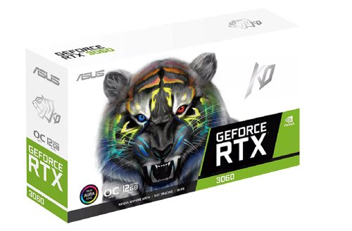 ASUS KO GeForce RTX 3060 V2 OC Edition 12GB GDDR6, PCI Express 4.0, 192-bit, OpenGL 4.6, 3 Year Warranty...