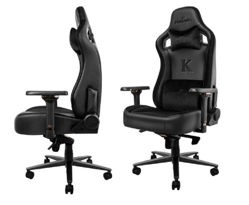 Ergopixel Knight Premium Gaming Chair - Black, This chair offers customizable lumbar support and ergonomic features that have been scientifically validated....