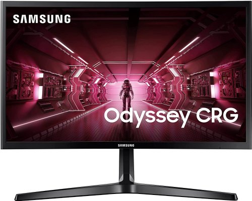 Samsung  Oddeyssey 24-inch CRG5 Curved Gaming Monitor, 144Hz, 4ms, Exclusive Gamer-Settings, AMD Radeon FreeSync, Eye Saver Mode,-3000:1 Contrast-Ratio, Bl...(LC24RG50FZNXZA)