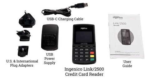Ingenico Link/2500 Cloud EMV Wireless Mobile Card Reader - his mobile reader allows merchants to take contactless, chip, swipe, and keyed transactions all from one device