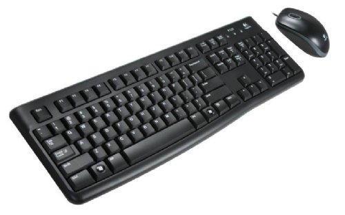 Logitech MK120 Wired Keyboard and Mouse Combo for Windows, Optical Wired Mouse, Full-Size Keyboard, USB Plug-and-Play, Compatible with PC, Laptop - Black...