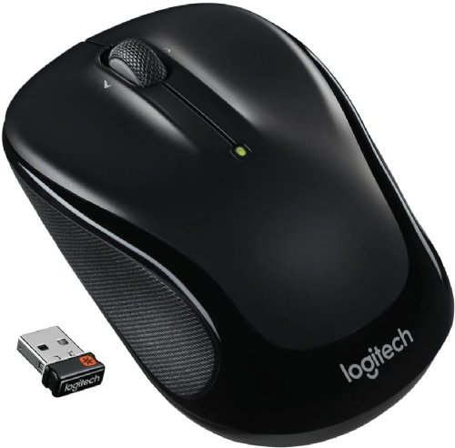 Logitech M325 Wireless Mouse, 2.4 GHz with USB Unifying Receiver, 1000 DPI Optical Tracking, 18-Month Life Battery, PC / Mac / Laptop...(Black)