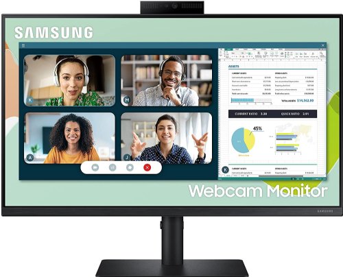 Samsung 24 Ultra thin Bezel IPS Monitor with Webcam and Speakers, Aspect Ratio 16 : 9, 1920 x 1080 FHD, 1x D-Sub (VGA) / 1x Display Port / 1x HDMI / 3...