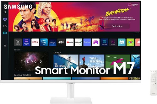 Samsung M7 Series 32-Inch 4K UHD (3840x2160) Smart Monitor & Streaming TV (Tuner-Free), Netflix, HBO, Prime Video, & more, Apple Airplay, Bluetooth, Built-...(LS32BM703UNXZA)