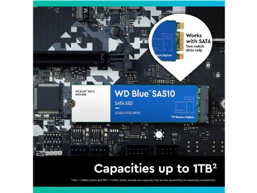 Western Digital Blue 500GB SA510 M.2 Internal Solid State Drive SSD...
