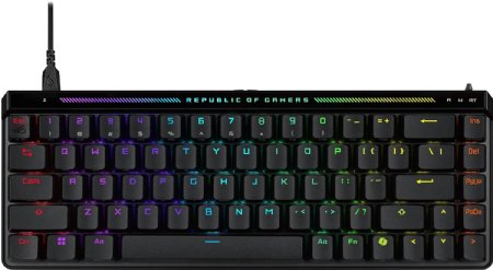ASUS ROG Falchion Ace HFX 65% Hall Effect Gaming Keyboard - HE Magnetic Switches, Rapid Trigger, 8000 Hz Polling, Three-Layer Dampening Foam, Touch Panel, Protective Cover ..