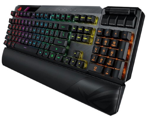 ASUS ROG Claymore II 100% / 80% TKL Wireless RGB Modular Gaming Keyboard, ROG RX Red Switches, PBT Doubleshot Keycaps, Detachable Numpad, Wrist Rest, Media...