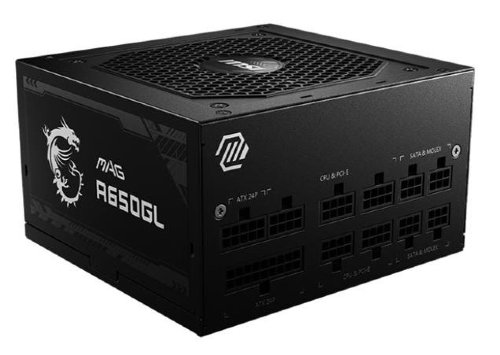 MSI MAG A650GL 650W ATX 80 PLUS Gold Certified Power Supply, Fully-Modular, Flat Black Cables, 5 Year Warranty...