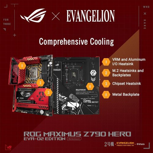 ASUS ROG Maximus Z790 Hero EVA-02 Edition LGA 1700(Intel 13th &12th Gen) ATX Gaming Motherboard(DDR5, 5X M.2 Slots,PCIe 5.0 x16 with Q-Release,Wi-Fi 6E, 2xThunderbolt 4...