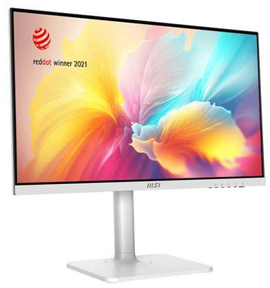 MSI 24" Modern MD2412PW FHD IPS Office Monitor, 100 Hz Refresh Rate, Tilt, Swivel, Height and Pivot, 1 x HDMI (1.4); 1 x Type C, DisplayPort, White... 