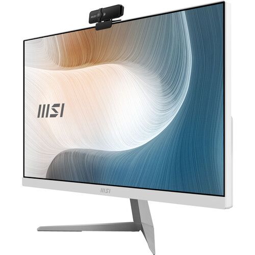 MSI Modern AM241 AIO Desktop, 23.8IN FHD IPS-Grade LED, Intel Pentium G7505, 4GB Memory, 128GB SSD, WiFi 5, BT 5.1, White, Windows 10 PRO (11M-207US) ...