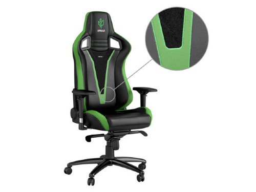 Noblechairs EPIC Series - Sprout Edition - Black/Green (NBL-PU-SPE-001) ...