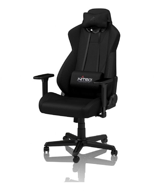 Nitro Concepts S300 Stealth Black Ergonomic Office Gaming Chair (NC-S300-B) ...