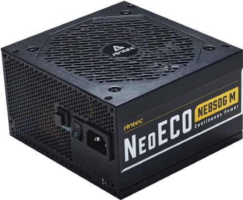 Antec NeoECO Series NE850G M, 80 PLUS Gold Certified, 850W Full Modular with PhaseWave Design, High-Quality Japanese Caps, Zero RPM Manager, 120 mm Silent Fan...