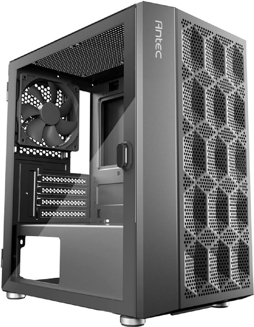 Antec NX200 M, Micro-ATX Tower, Mini-Tower Computer Case with 120mm Rear Fan Pre-Installed, Mesh Design in Front Panel Ventilated Airflow, NX Series, Black...