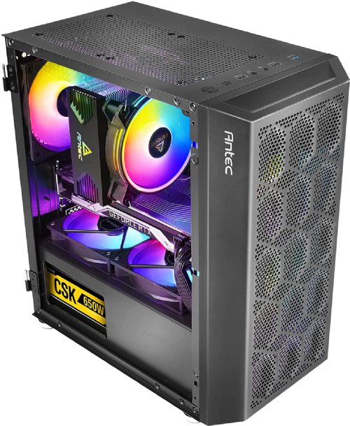 Antec NX200 M, Micro-ATX Tower, Mini-Tower Computer Case with 120mm Rear Fan Pre-Installed, Mesh Design in Front Panel Ventilated Airflow, NX Series, Black...