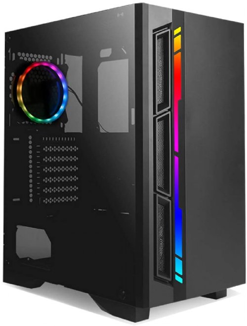 Antec NX400 NX Series, Mid-Tower ATX Gaming Case, Tempered Glass Side Panel, LED Strip Front Panel, 360 mm Radiator Support, 1 X 120 mm ARGB Fan Included...