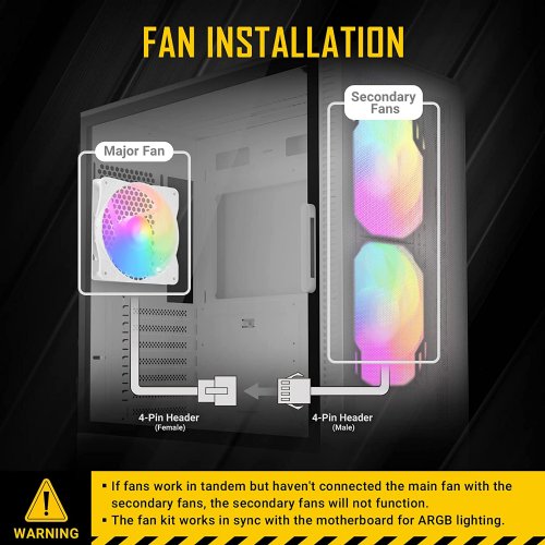 Antec NX410 ATX Mid-Tower Case, Tempered Glass Side Panel, Full Side View, Pre-Installed 2 x 140mm in Front & 1 x 120 mm ARGB Fans in Rear, White...