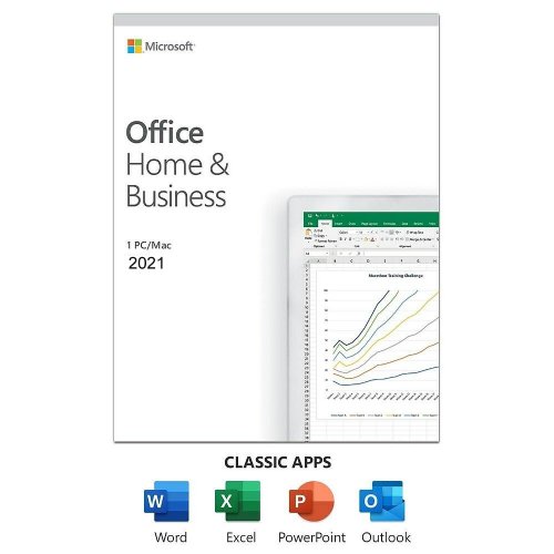 Microsoft Office Home & Business 2021 (1-User License, Product Key Code) (T5D-03518)