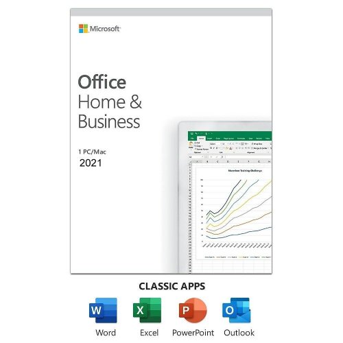 Microsoft Office Home & Business 2021 (1-User License, Product Key Code) (T5D-03518)