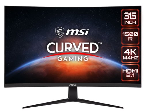 MSI OPTIX G321CQP 31.5 (2560 x 1440) QHD (2K) 165 Hz Curved Gaming Monitor, HDMI, DisplayPort, Audio, FreeSync Premium (AMD Adaptive Sync) 1000R...