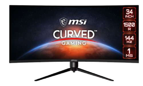 MSI Optix MAG342CQR 34" 3440 x 1440 (UWQHD) Curved  Gaming Monitor, VA Panel, LED Backlight , Ultra Wide, 16.7 Million, 300cd / m2, 4000:1, 1ms (MPRT) / 4ms (GTG), FreeSync...