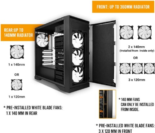 Antec P101 Silent Performance Series Mid-Tower PC Computer Case with Sound Dampening Panels, Supports E-ATX, ATX, Micro-ATX and ITX motherboards, 4 X 120/140mm Cooling Fans...