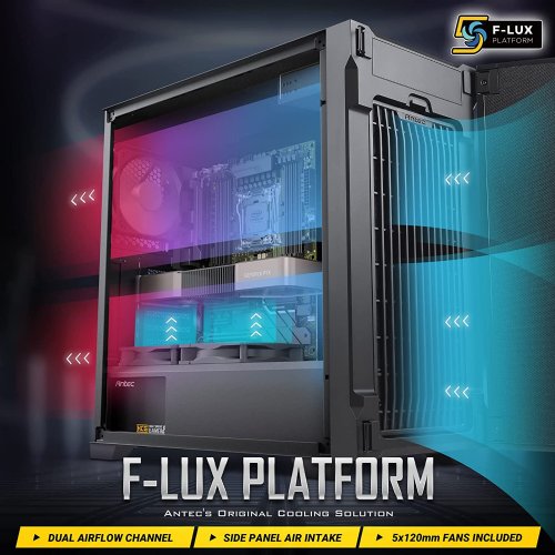 Antec Performance Series P10 FLUX, Mid-Tower ATX Silent Case, Swing-Open & Reversible Front Panel, Full Sound-Dampening Panels, Air-Concentrating Front Filter...