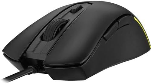 TUF Gaming M3 Gen II Gaming Mouse, Wired, 59g Lightweight, IP56 dust & Water Resistance, ASUS Antibacterial Guard, 8K DPI Optical Sensor, 6 Programmable Buttons, Teflon feet, Black ...